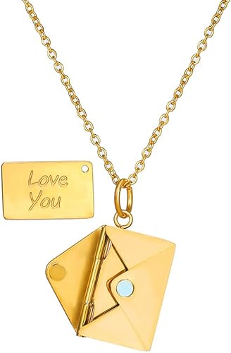 SAPHIRA™ - ENVELOPE LOVE LETTER PENDANT NECKLACE