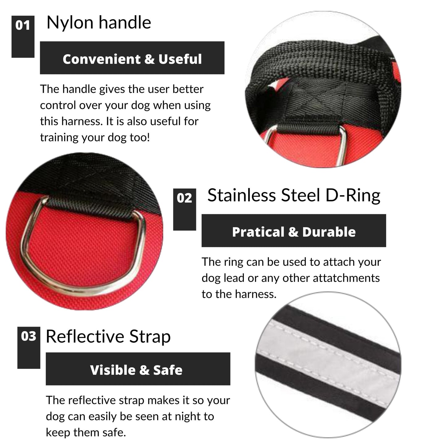 SAPHIRA™ - CUSTOM FIT NO-PULL DOG HARNESS