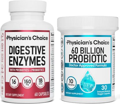 SAPHIRA™  - DIGESTIVE ENZYMES 60CT + 60B PROBIOTIC 30CT